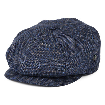 Gorra Newsboy de lino-algodón de City Sport - Azul Marino