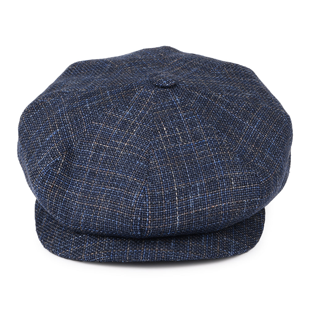Gorra Newsboy de lino-algodón de City Sport - Azul Marino