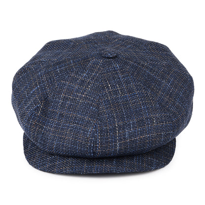 Gorra Newsboy de lino-algodón de City Sport - Azul Marino