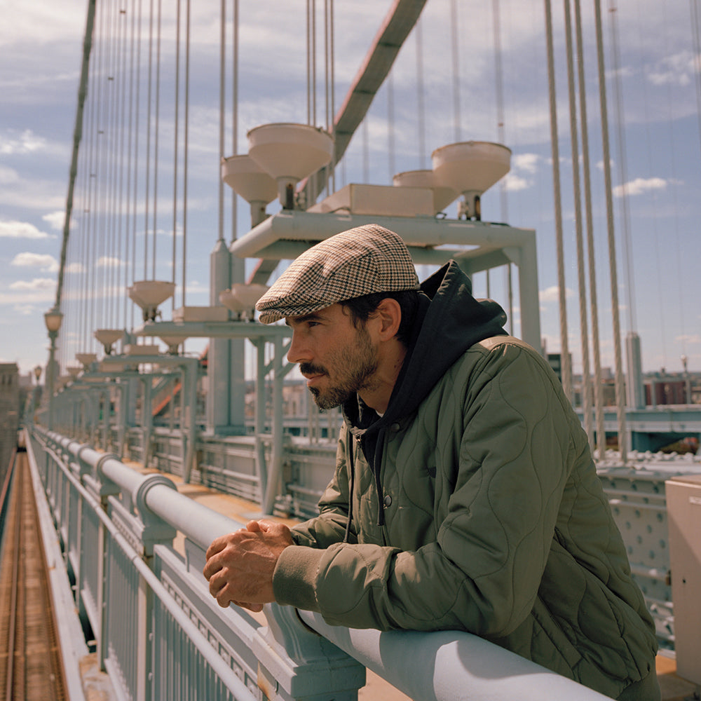 Gorra plana Hooligan pata de gallo de Brixton - Blanco Roto-Arena