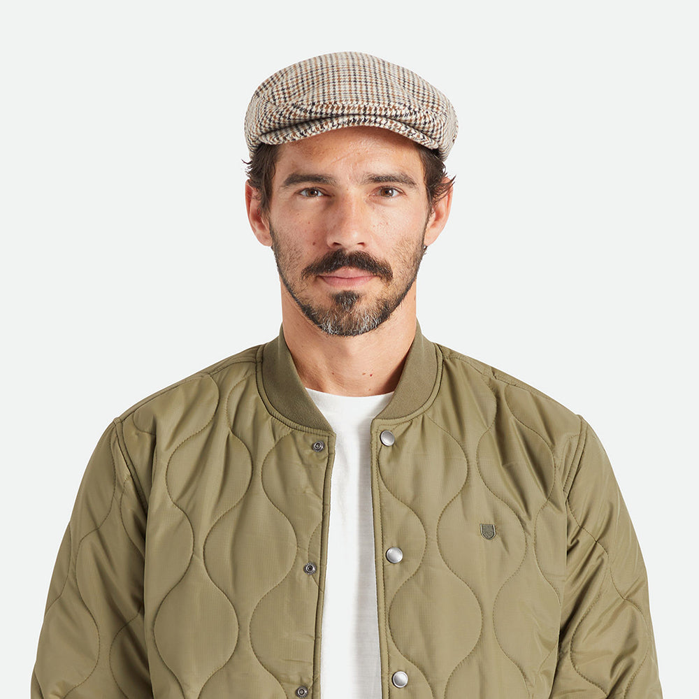 Gorra plana Hooligan pata de gallo de Brixton - Blanco Roto-Arena