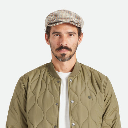 Gorra plana Hooligan pata de gallo de Brixton - Blanco Roto-Arena