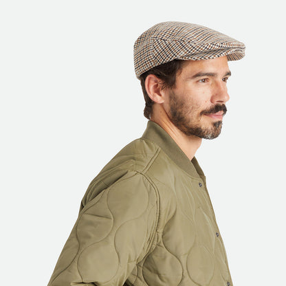 Gorra plana Hooligan pata de gallo de Brixton - Blanco Roto-Arena