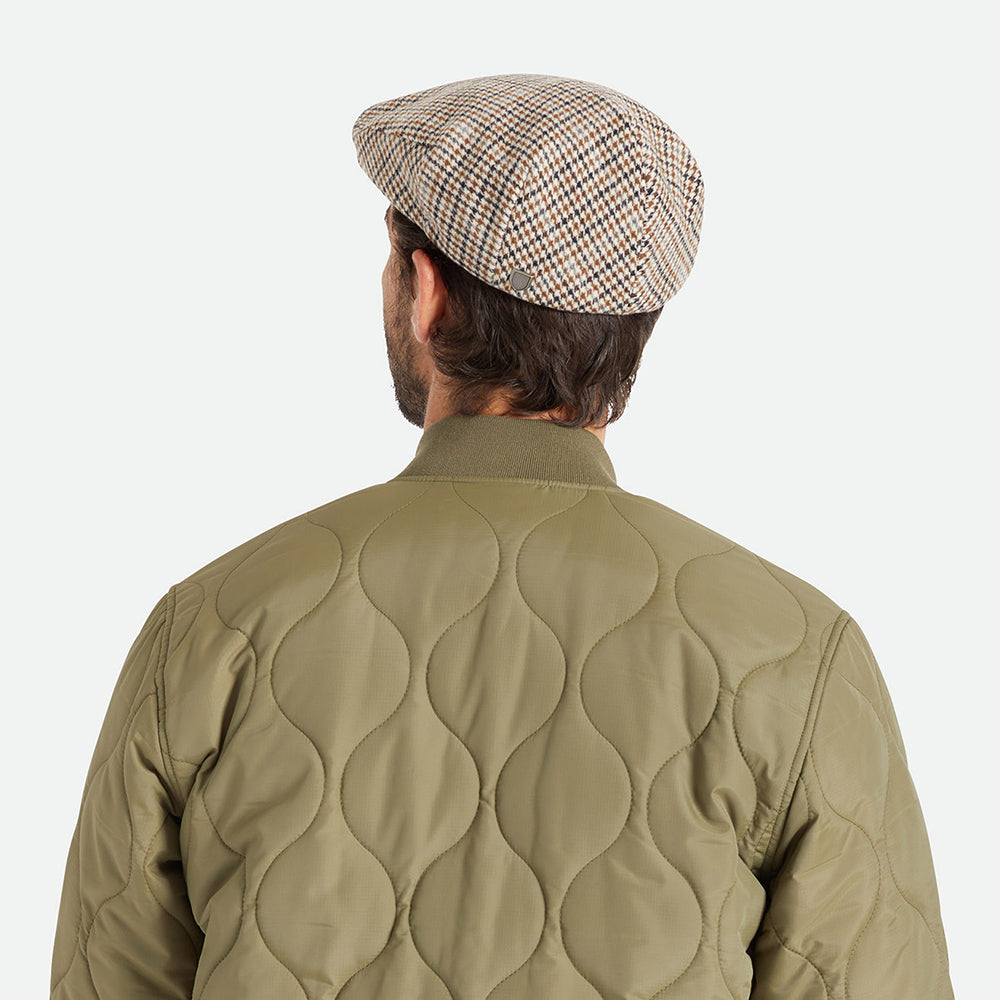 Gorra plana Hooligan pata de gallo de Brixton - Blanco Roto-Arena