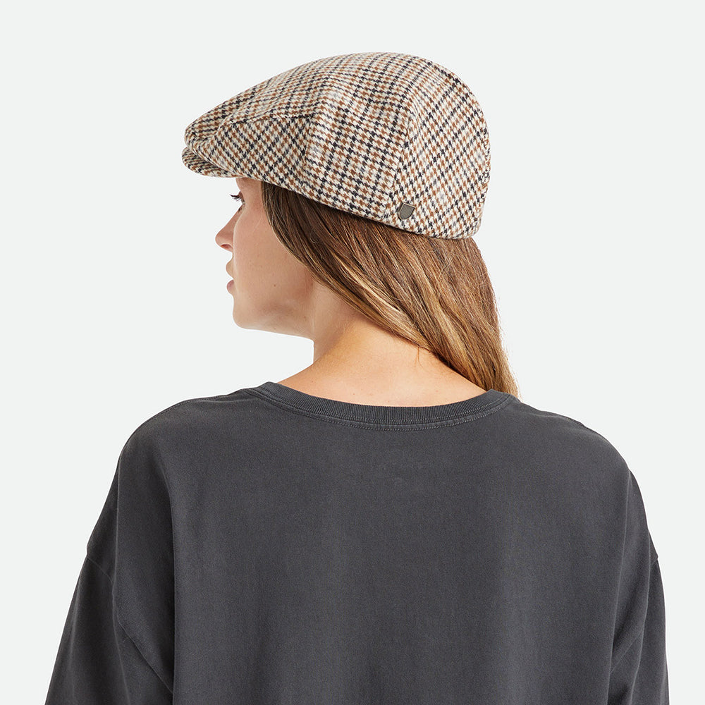 Gorra plana Hooligan pata de gallo de Brixton - Blanco Roto-Arena