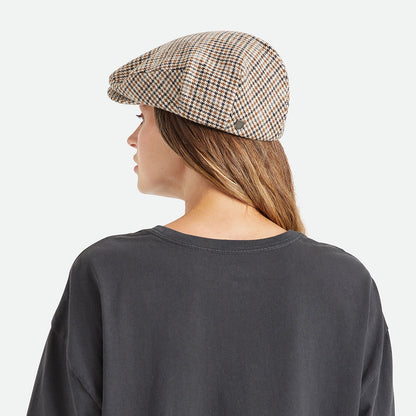 Gorra plana Hooligan pata de gallo de Brixton - Blanco Roto-Arena