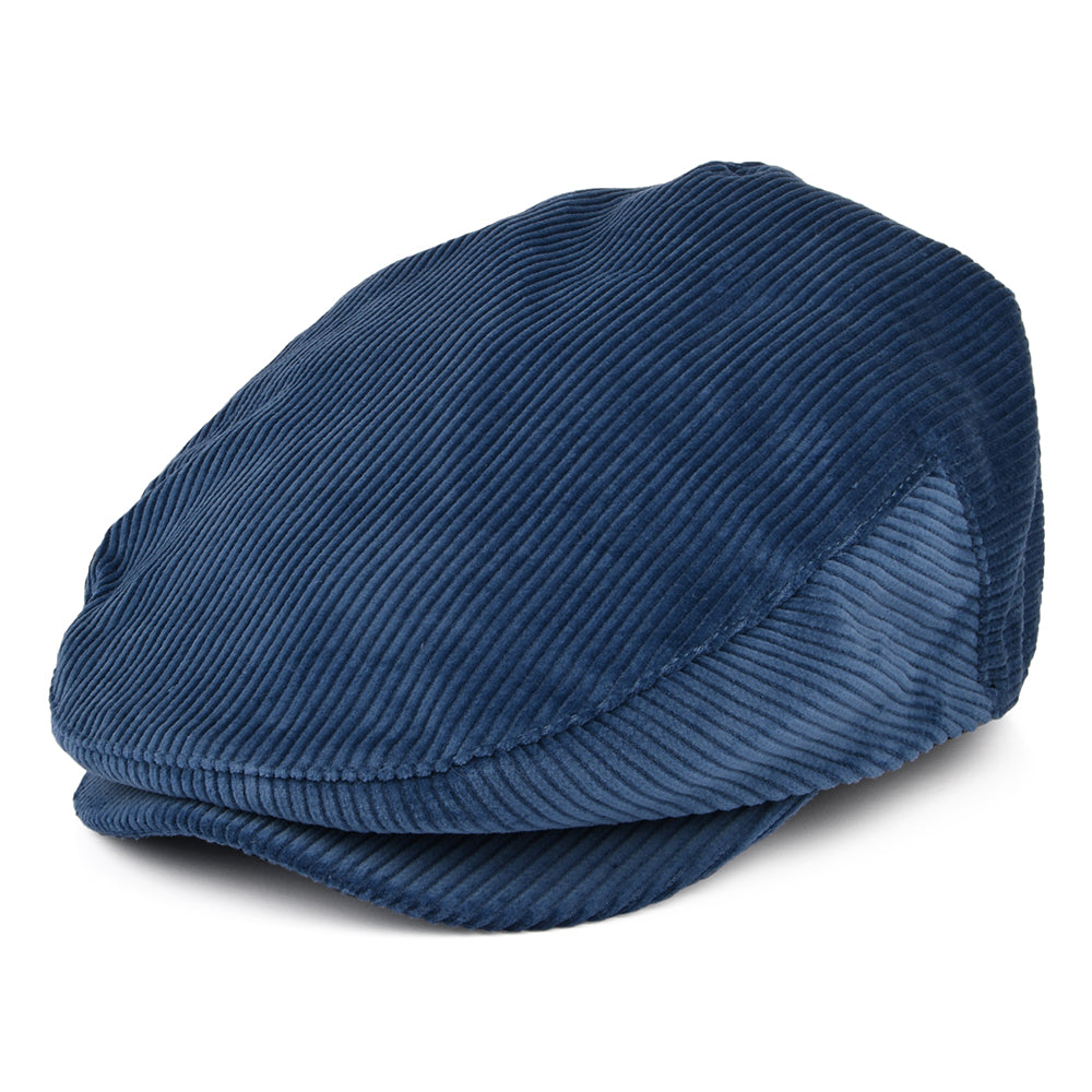 Gorra plana Hooligan de pana de Brixton - Azul