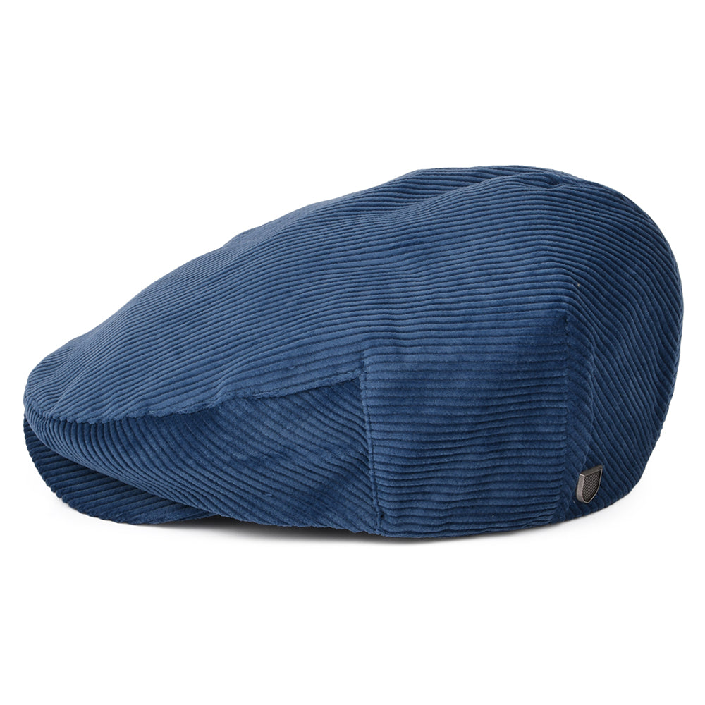 Gorra plana Hooligan de pana de Brixton - Azul