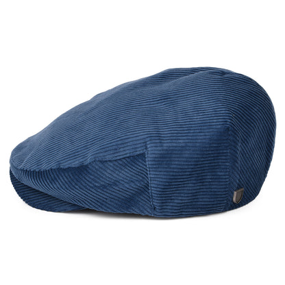 Gorra plana Hooligan de pana de Brixton - Azul