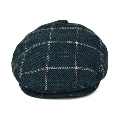 Gorra plana Hooligan holgada a cuadros de Brixton - Azul-Negro
