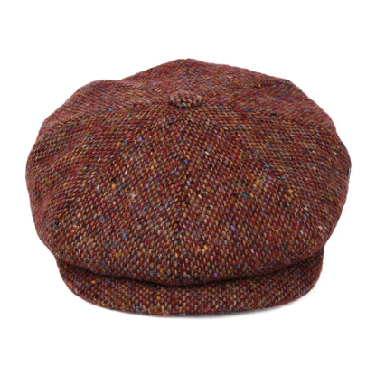Gorra Newsboy ajuste profundo de Tweed Donegal Mezcla de tonos de City Sport - Vino-Multi