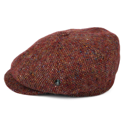 Gorra Newsboy ajuste profundo de Tweed Donegal Mezcla de tonos de City Sport - Vino-Multi
