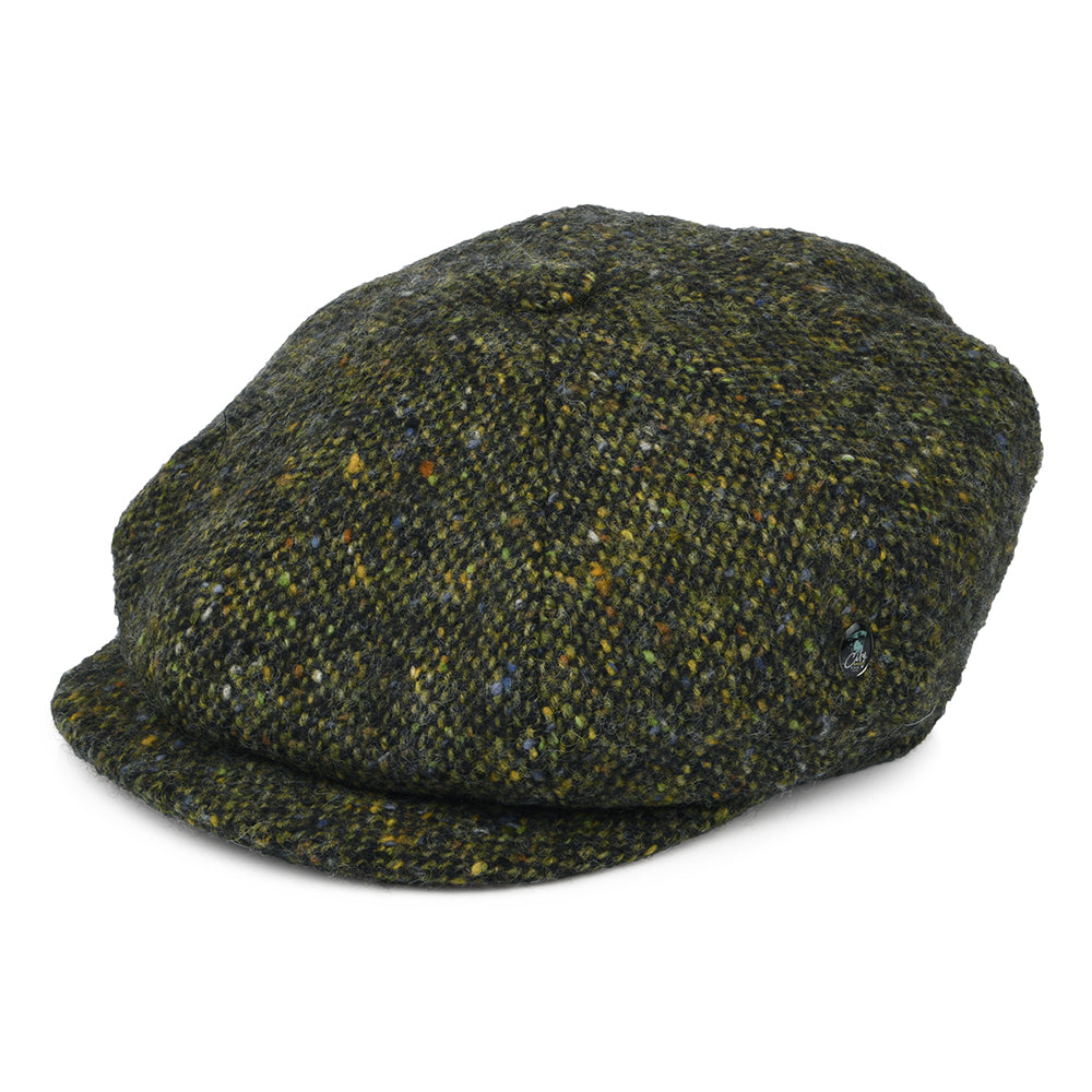 Gorra Newsboy ajuste profundo de Tweed Donegal Mezcla de tonos de City Sport - Bosque-Multi