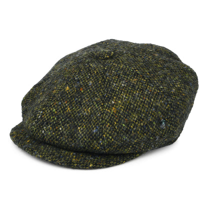 Gorra Newsboy ajuste profundo de Tweed Donegal Mezcla de tonos de City Sport - Bosque-Multi
