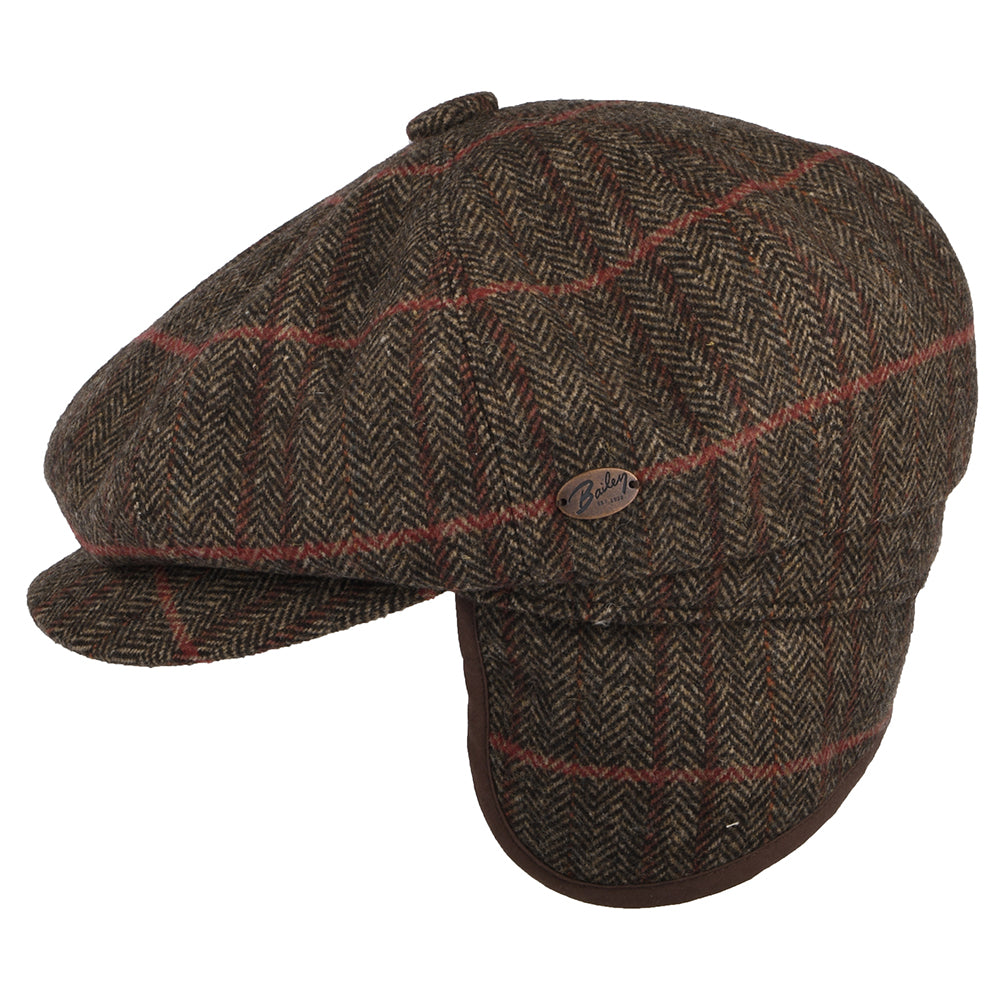 Gorra Newsboy Foster de mezcla de lana con orejeras de Bailey - Roble-Multi
