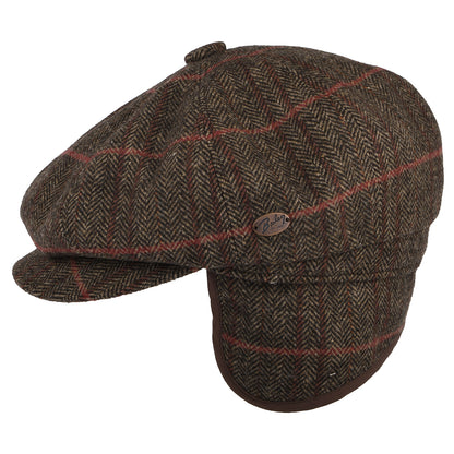 Gorra Newsboy Foster de mezcla de lana con orejeras de Bailey - Roble-Multi