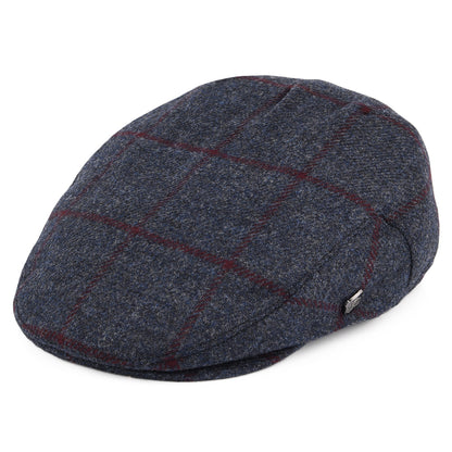 Gorra plana Cambridge de Moons a cuadros de Failsworth - Azul Marino/Burdeos