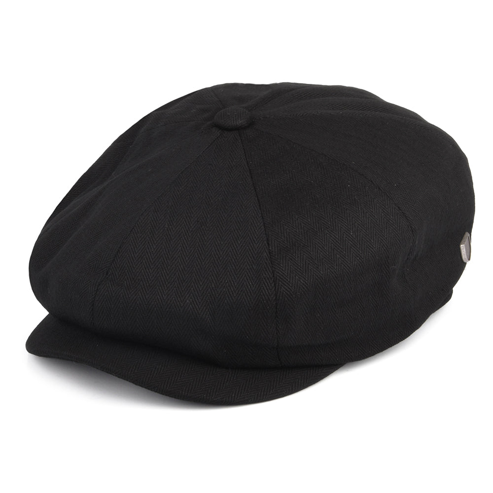 Gorra Newsboy Brood holgada de algodón de Brixton - Negro