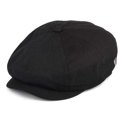 Gorra Newsboy Brood holgada de algodón de Brixton - Negro