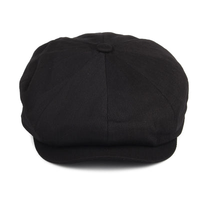 Gorra Newsboy Brood holgada de algodón de Brixton - Negro