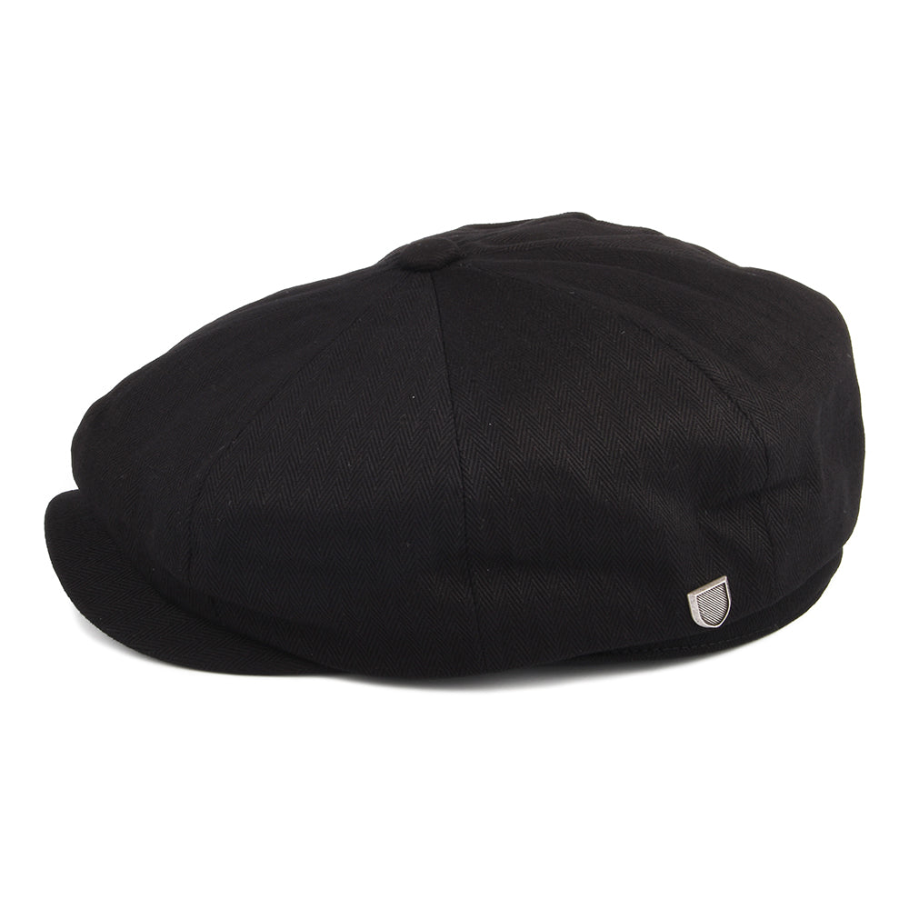 Gorra Newsboy Brood holgada de algodón de Brixton - Negro