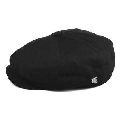 Gorra Newsboy Brood holgada de algodón de Brixton - Negro