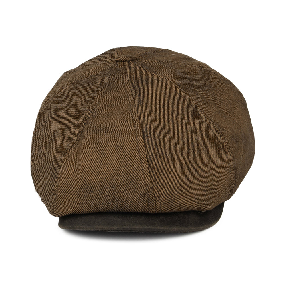Gorra Newsboy Weathered de algodón lavado de Dorfman Pacific - Marrón