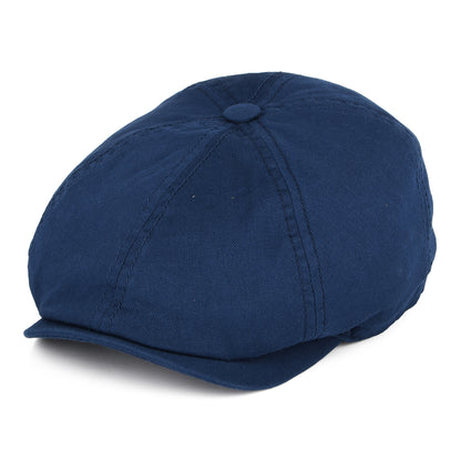 Gorra Newsboy de sarga de algodón de Stetson - Azul Marino