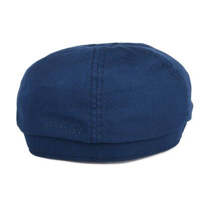 Gorra Newsboy de sarga de algodón de Stetson - Azul Marino