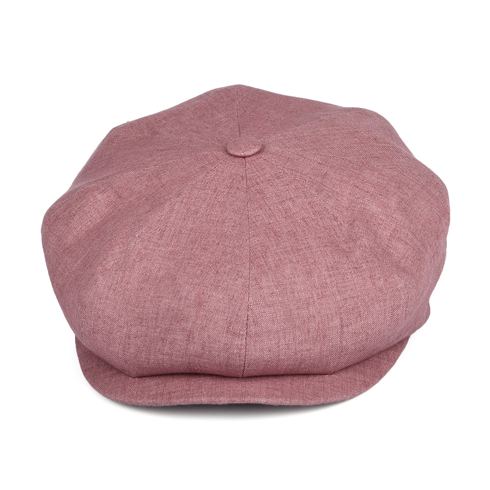 Gorra Newsboy de lino de City Sport - Rojo Lavado