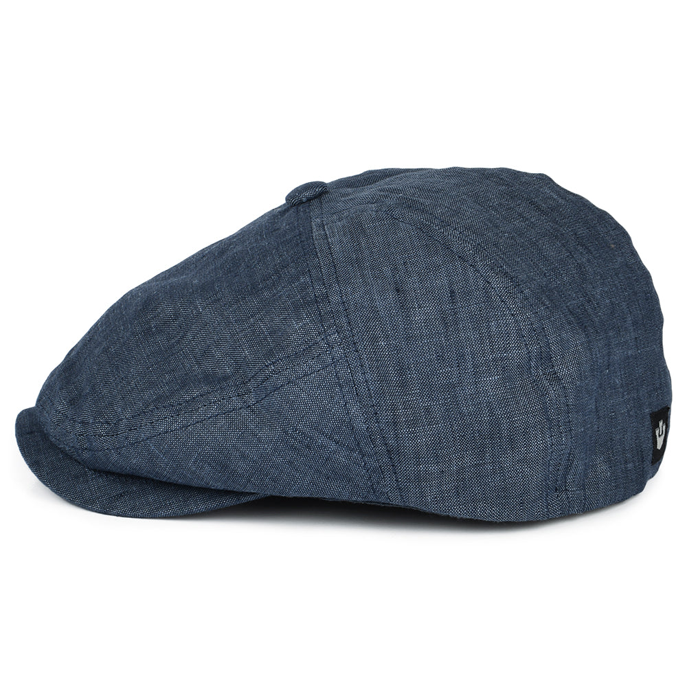 Gorra plana Will Kimmel de lino de Goorin - Azul Marino