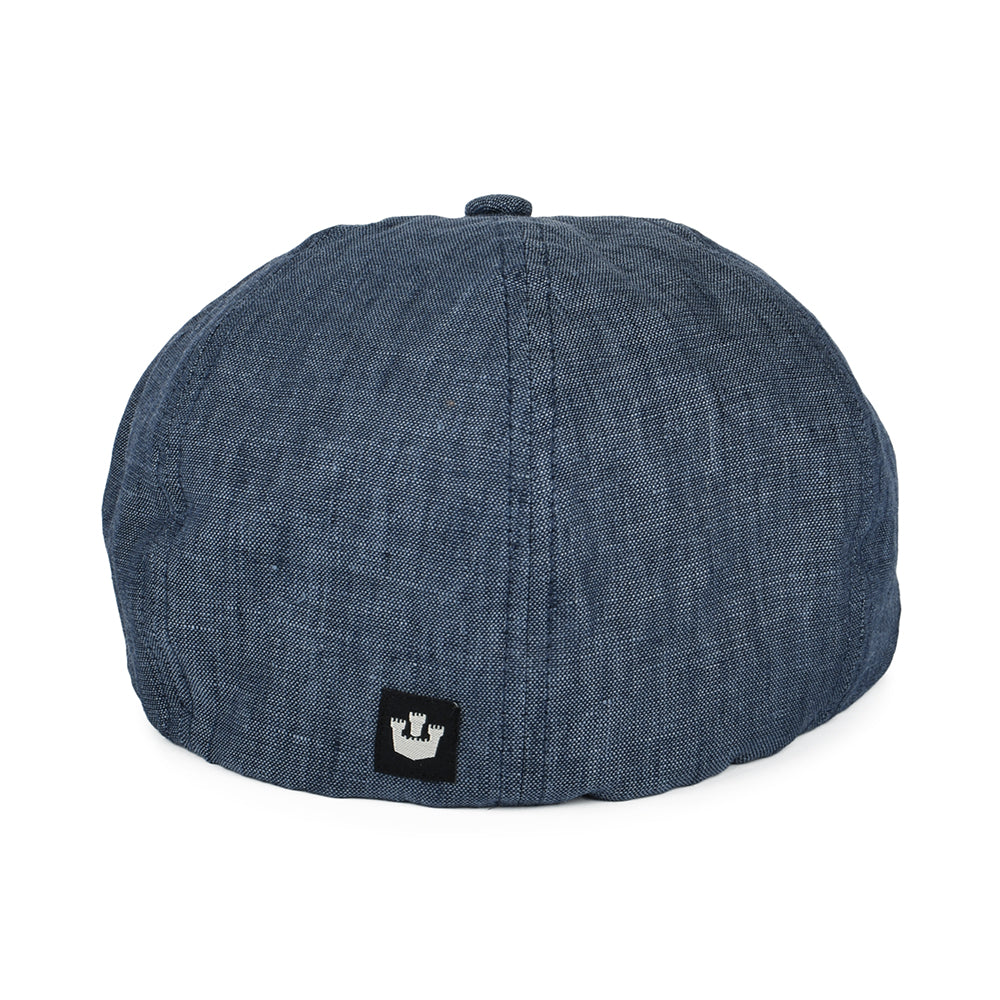 Gorra plana Will Kimmel de lino de Goorin - Azul Marino