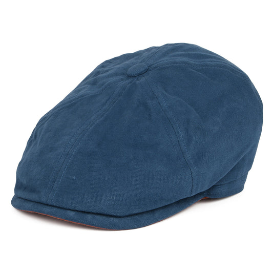 Gorra Newsboy Hudson de algodón de Failsworth - Verde Azulado-Arcilla