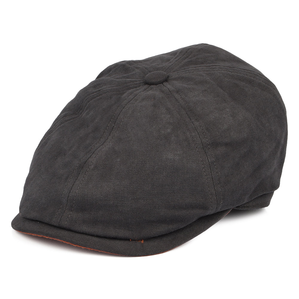 Gorra Newsboy Hudson de algodón de Failsworth - Antracita-Arcilla