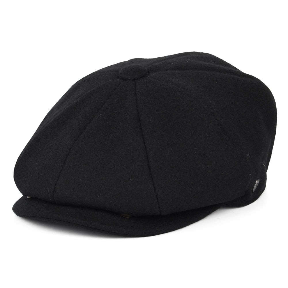 Gorra Newsboy de lana melton de Jaxon & James - Negro