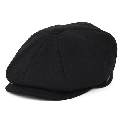 Gorra Newsboy de lana melton de Jaxon & James - Negro