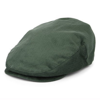 Gorra plana Hooligan de pana de Brixton - Verde Pino