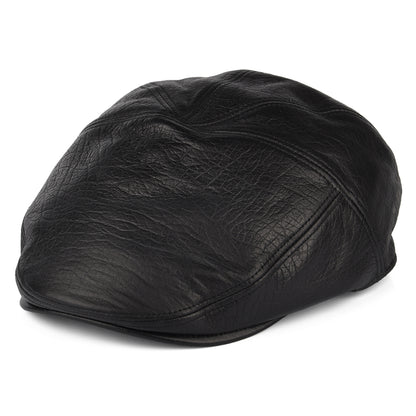 Gorra plana Reffell de cuero de Bailey - Negro