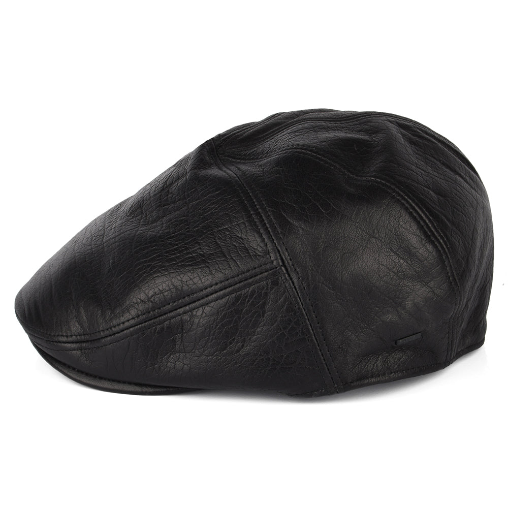 Gorra plana Reffell de cuero de Bailey - Negro