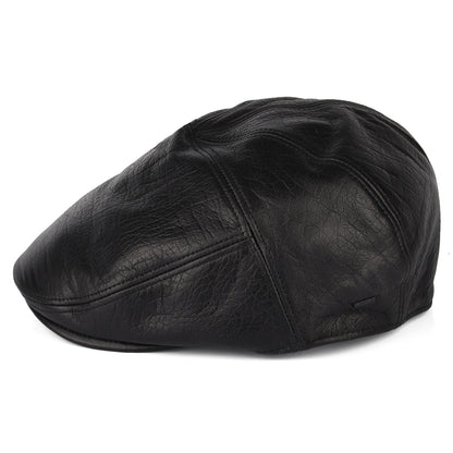 Gorra plana Reffell de cuero de Bailey - Negro