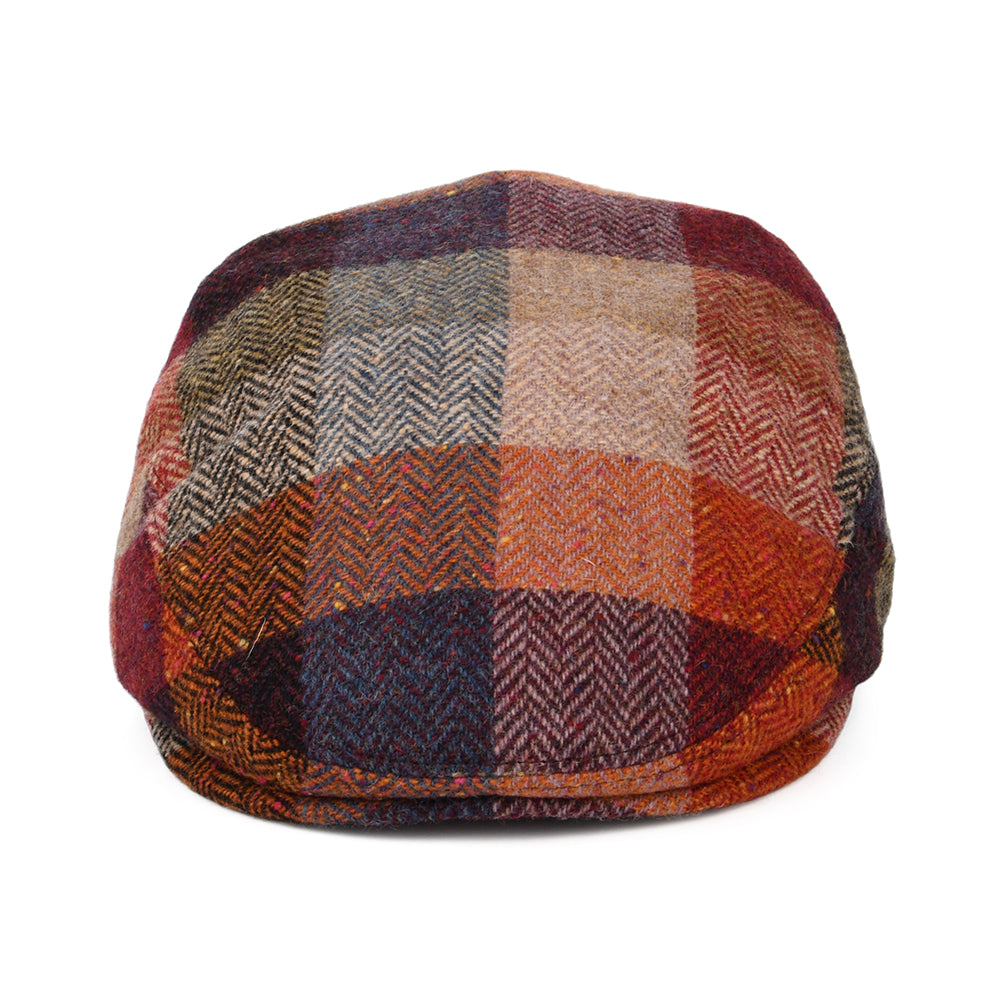 Gorra plana de Tweed Donegal con patrón de espiga de City Sport - Multicolor