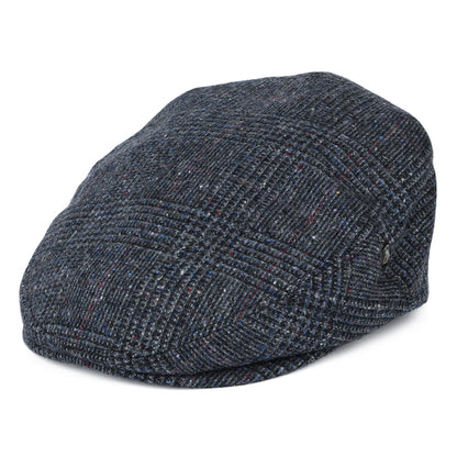 Gorra plana de Tweed Donegal Príncipe de Gales de City Sport - Azul