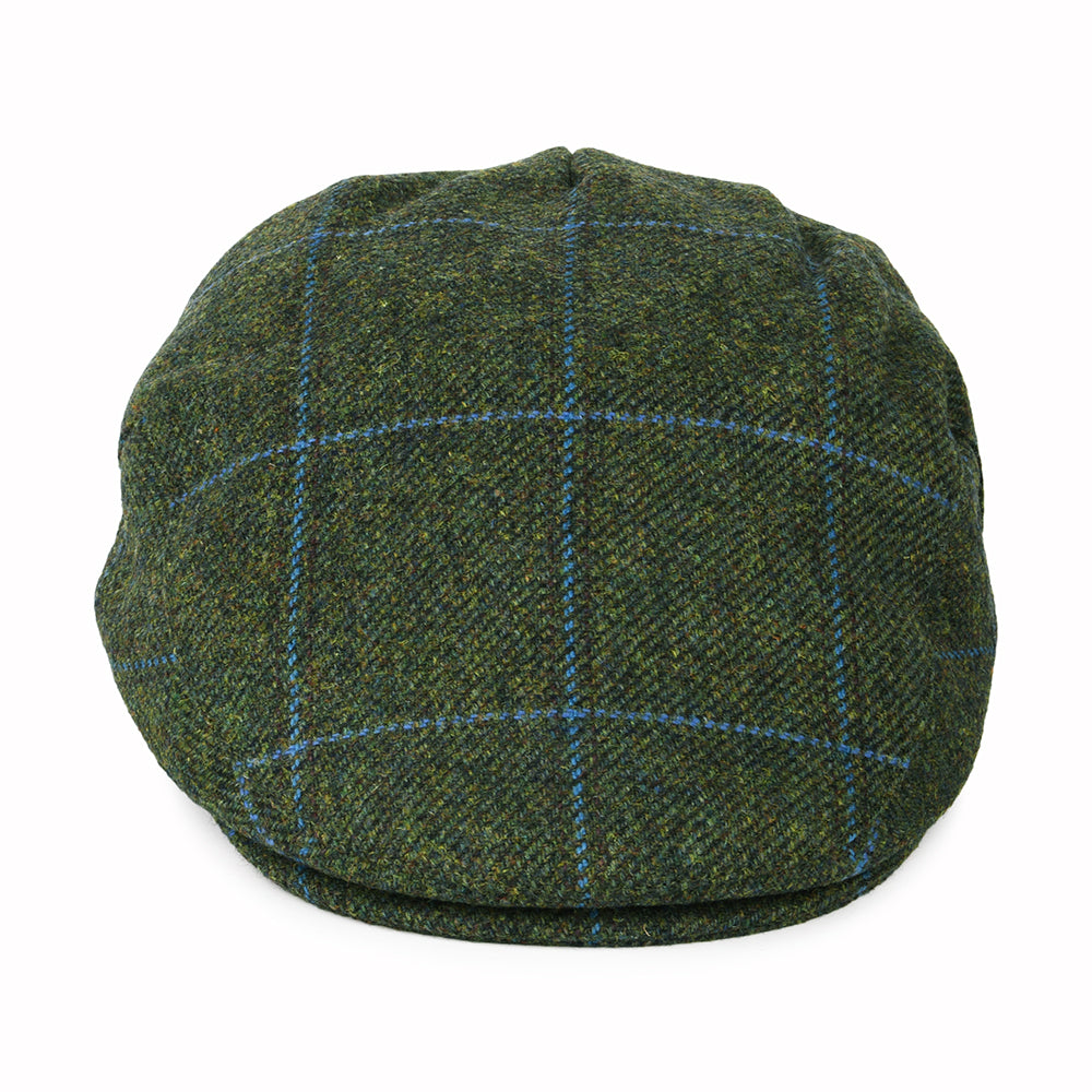Gorra plana Impermeable a cuadros de Failsworth - Oliva-Azul