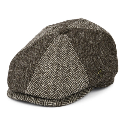 Gorra Newsboy Hexham de lana británica de Failsworth - Marrón Claro-Marrón Oscuro