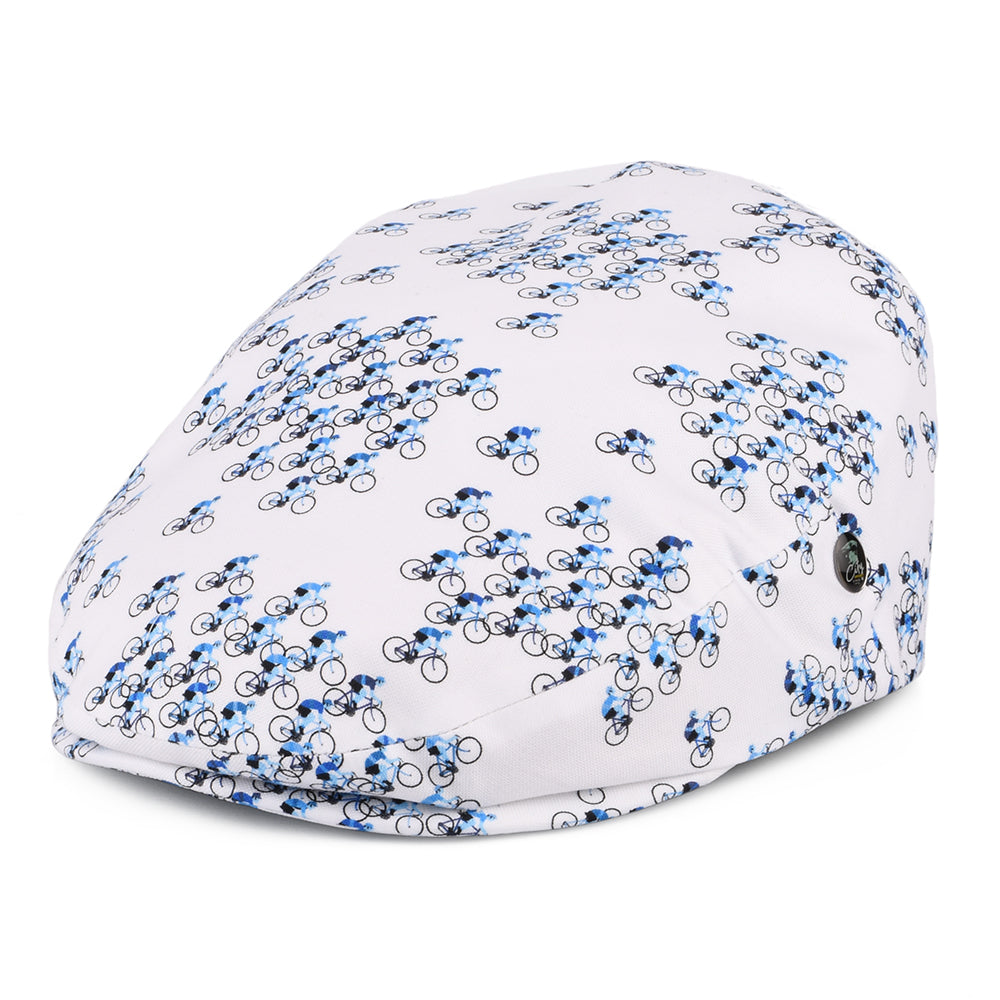 Gorra plana Tour de Velo de algodón de City Sport - Blanco-Azul