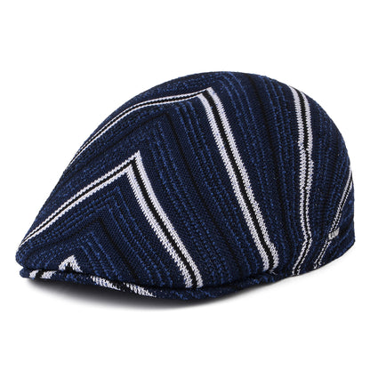Gorra plana 507 de Tropic Rayas diagonales de Kangol - Azul Marino