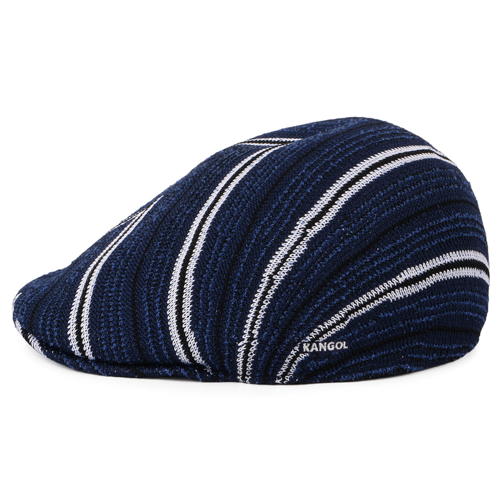 Gorra plana 507 de Tropic Rayas diagonales de Kangol - Azul Marino
