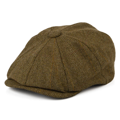 Gorra Newsboy 8 Piece de Lovat Teviot Tweed de Christys - Marrón
