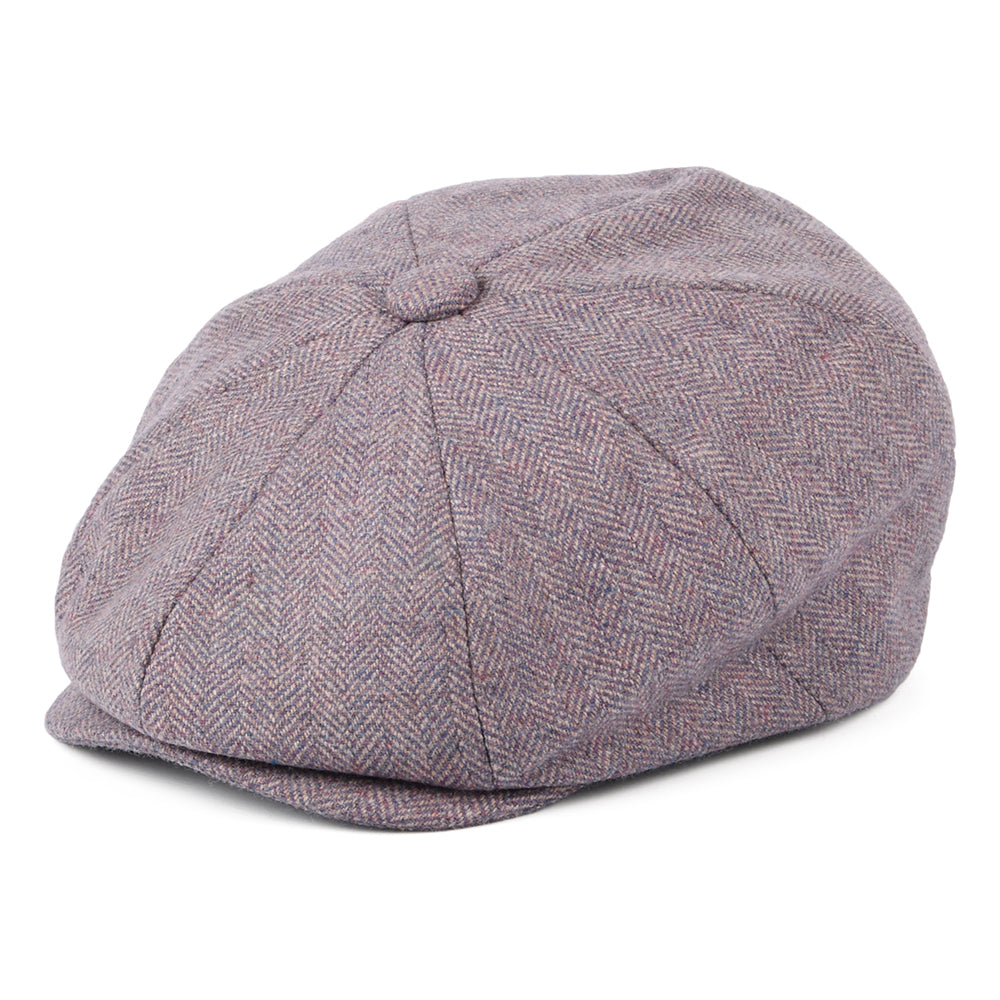 Gorra Newsboy 8 Piece de Lovat Teviot Tweed de Christys - Morado Claro
