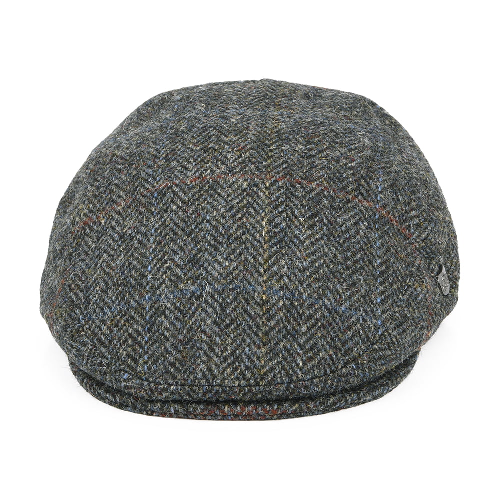 Gorra plana Stornoway de HARRIS TWEED diseño de espiga de Failsworth - Mezcla de grises